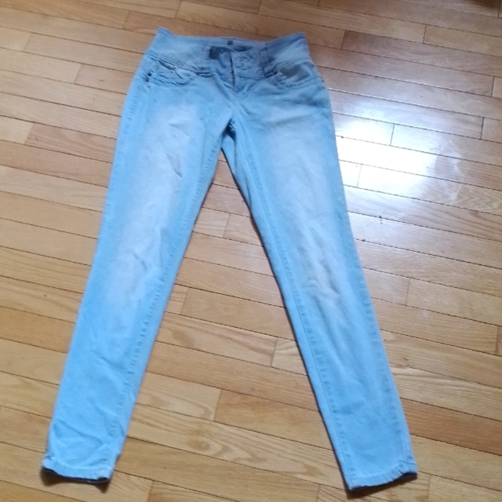 YMI WannaBettaButt High Rise Jeans in Light Blue